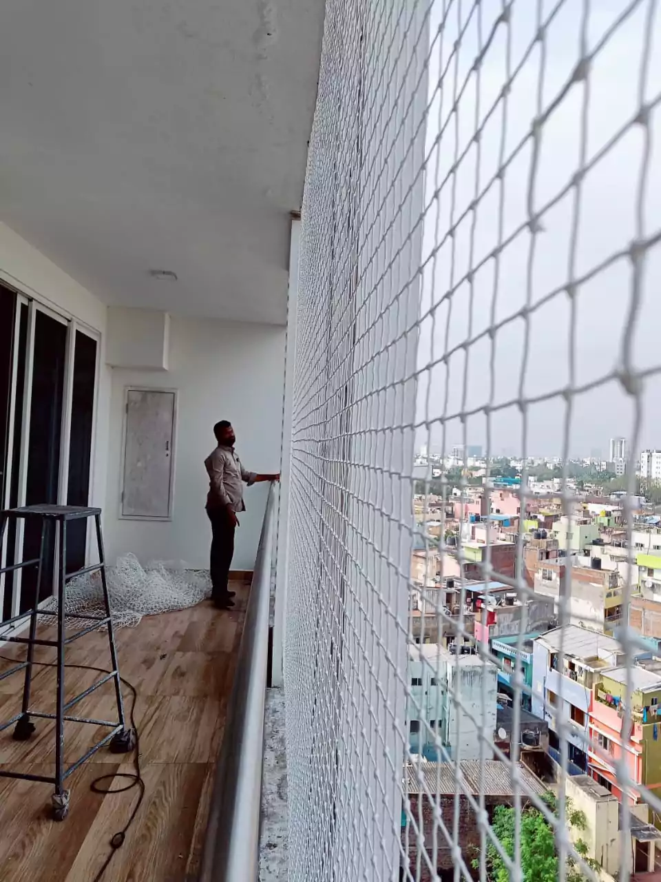 HDPE Nets & Nylon Nets - Balcony Safety Nets Installation